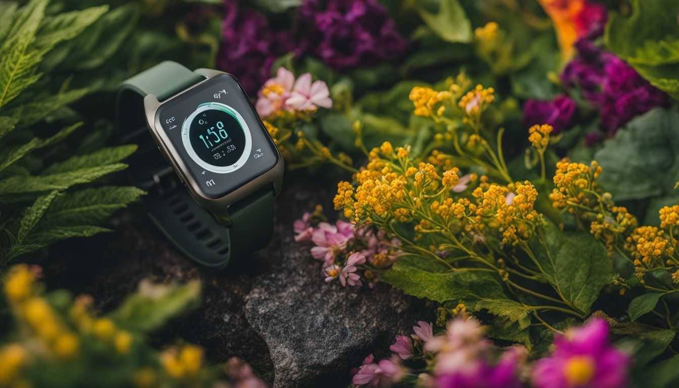 A photo of The Leaf Fitness Tracker in an outdoor setting.