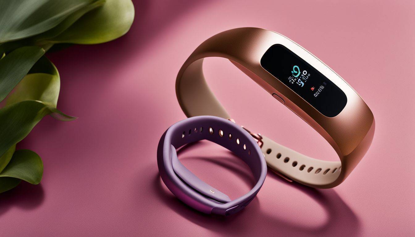 A photo of the Fitbit Luxe product with stylish background.