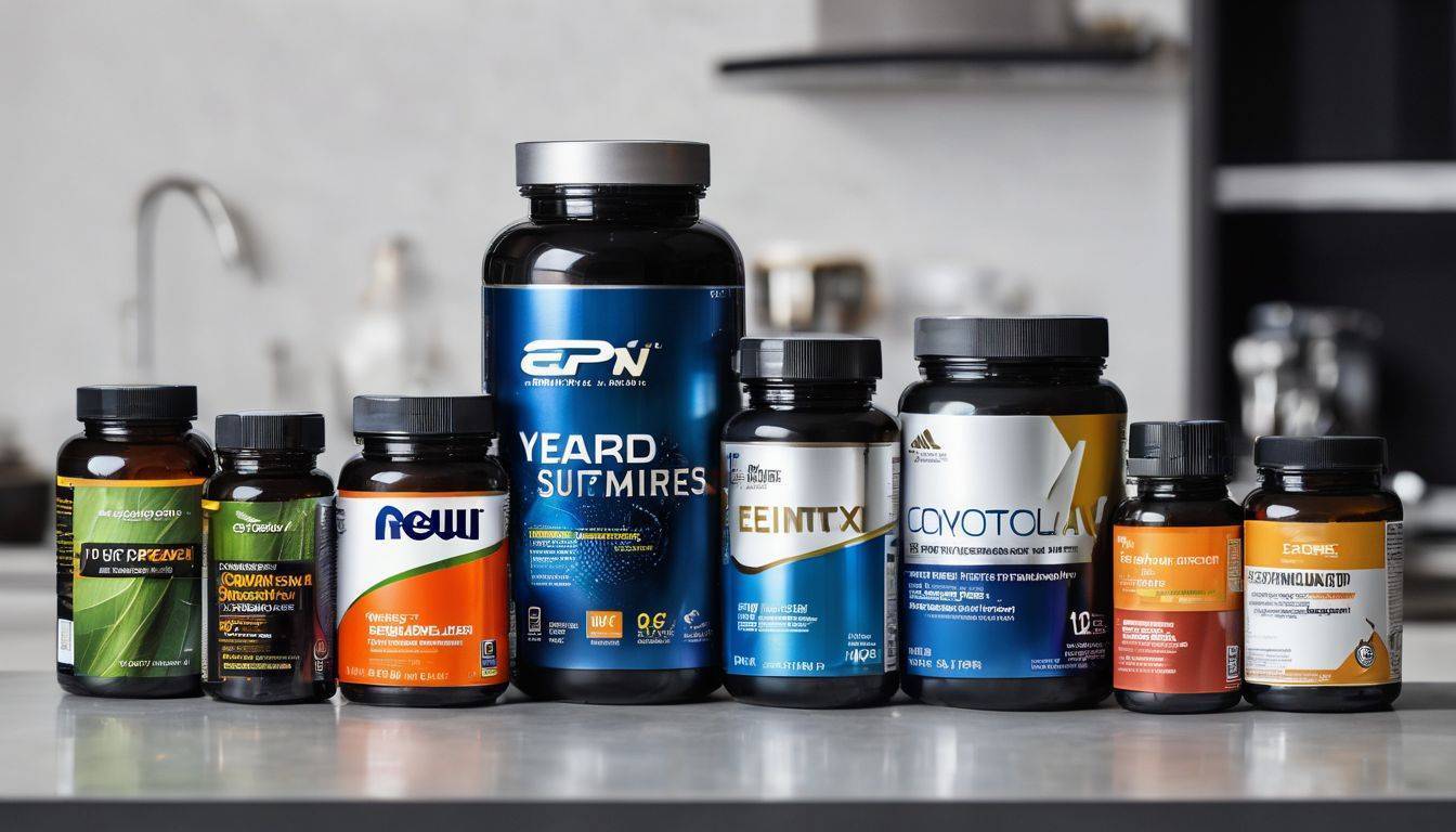 A display of the top 10 weight loss supplements for men.