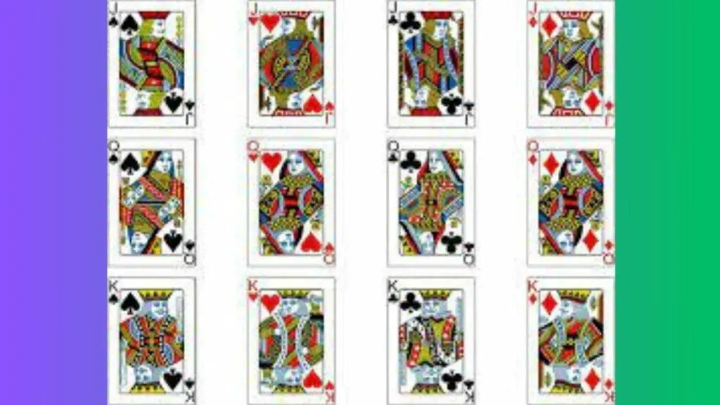 Face cards in a deck